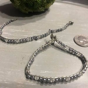 Silver and Grey Bracelet Set
